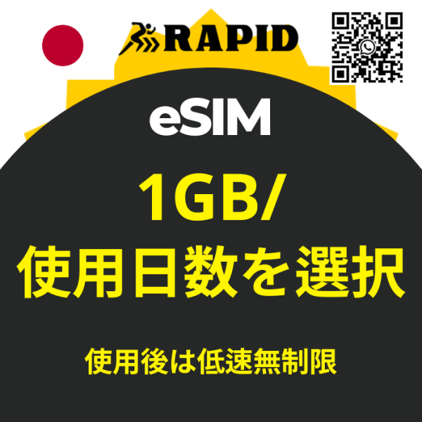 Japan eSIM Unlimited Data - Daily 1GB High Speed Usage