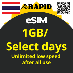 Thailand eSIM Unlimited Data - Daily 1GB High Speed Usage