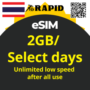 Thailand eSIM Unlimited Data - Daily 2GB High Speed Usage