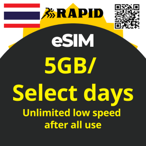 Thailand eSIM Unlimited Data - Daily 5GB High Speed Usage